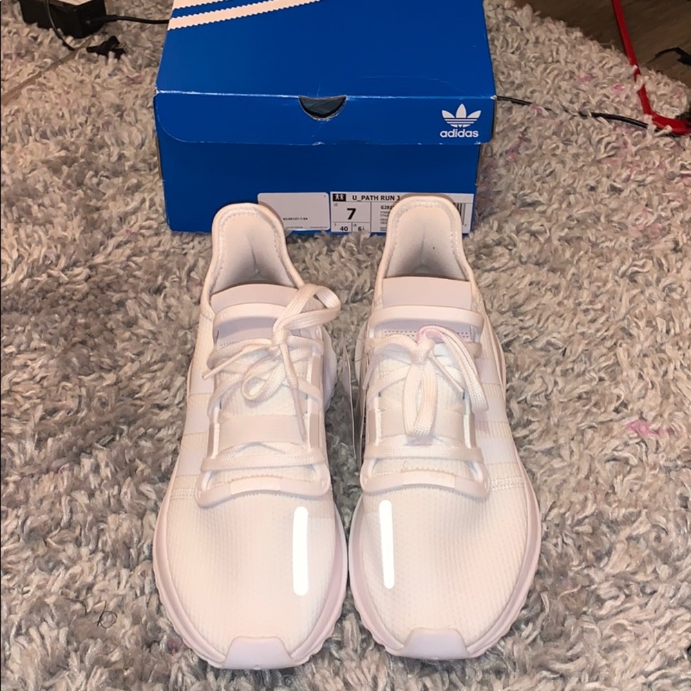All white adidas